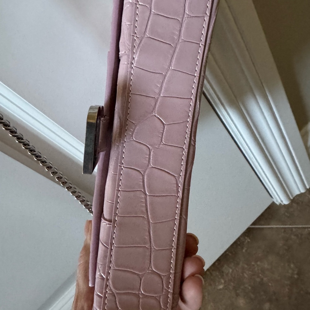 Balenciaga Pink Croc-Embossed Women's Bag - Picture 6 of 12